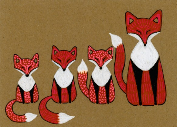 Zana Bass_June 2015_Fathers Day Card Fox Family
